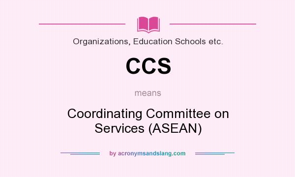 What does CCS mean? It stands for Coordinating Committee on Services (ASEAN)
