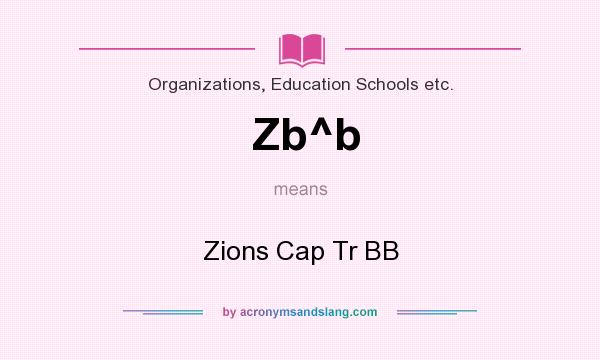 What does Zb^b mean? It stands for Zions Cap Tr BB