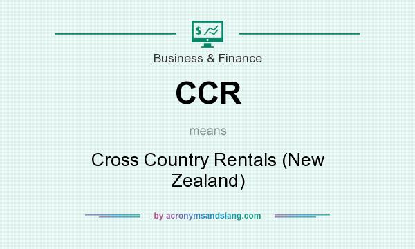 What does CCR mean? It stands for Cross Country Rentals (New Zealand)