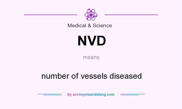 What does NVD mean? It stands for number of vessels diseased