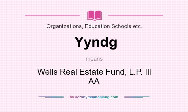 What does Yyndg mean? It stands for Wells Real Estate Fund, L.P. Iii AA