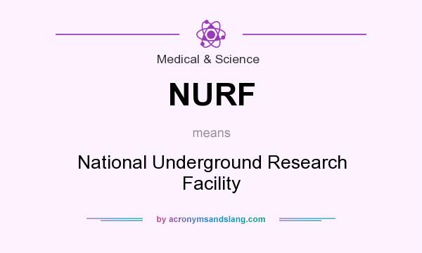 What does NURF mean? It stands for National Underground Research Facility