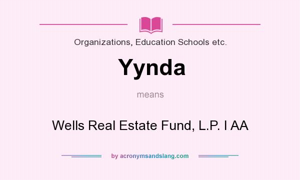 What does Yynda mean? It stands for Wells Real Estate Fund, L.P. I AA