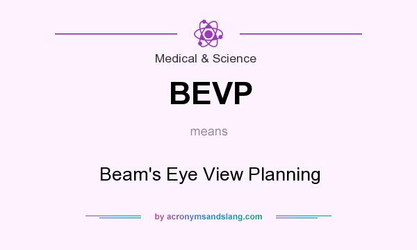 What does BEVP mean? It stands for Beam`s Eye View Planning