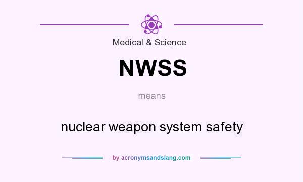What does NWSS mean? It stands for nuclear weapon system safety