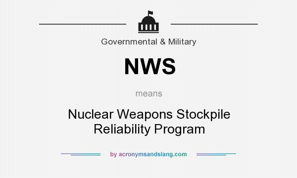 What does NWS mean? It stands for Nuclear Weapons Stockpile Reliability Program