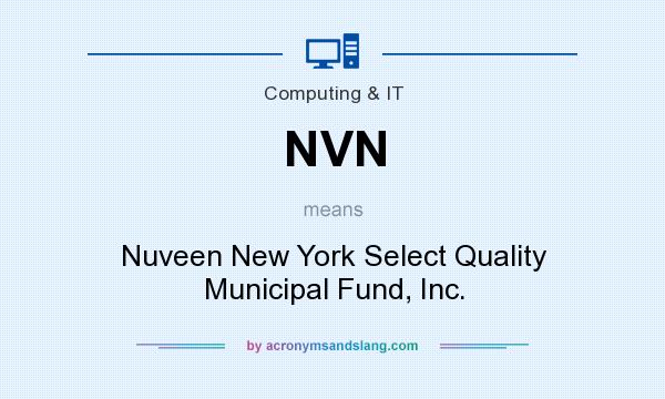 What does NVN mean? It stands for Nuveen New York Select Quality Municipal Fund, Inc.