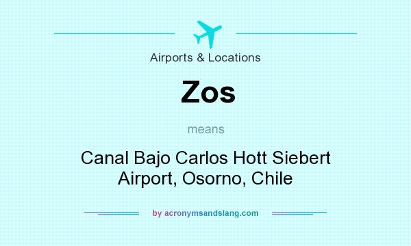 What does Zos mean? It stands for Canal Bajo Carlos Hott Siebert Airport, Osorno, Chile