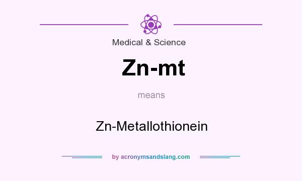 What does Zn-mt mean? It stands for Zn-Metallothionein