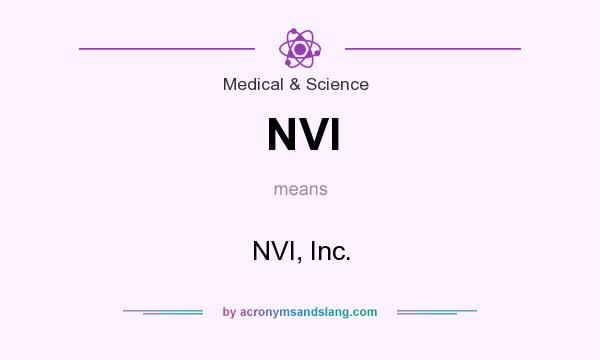 What does NVI mean? It stands for NVI, Inc.