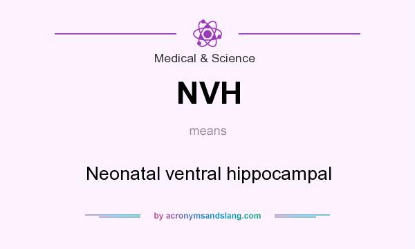 What does NVH mean? It stands for Neonatal ventral hippocampal