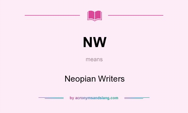What does NW mean? It stands for Neopian Writers