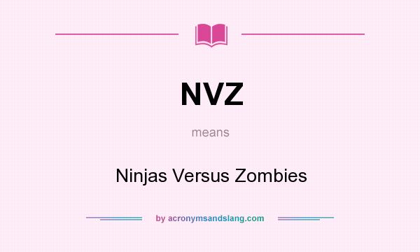 What does NVZ mean? It stands for Ninjas Versus Zombies