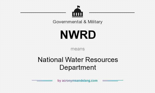 What does NWRD mean? It stands for National Water Resources Department