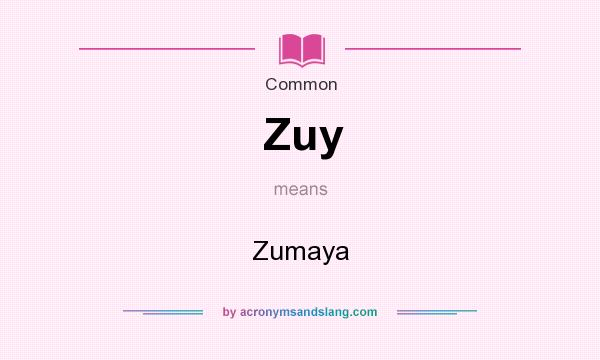 What does Zuy mean? It stands for Zumaya