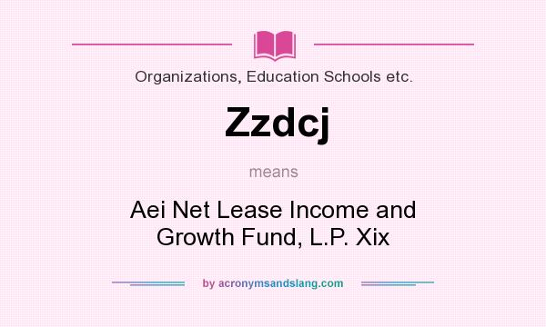 What does Zzdcj mean? It stands for Aei Net Lease Income and Growth Fund, L.P. Xix