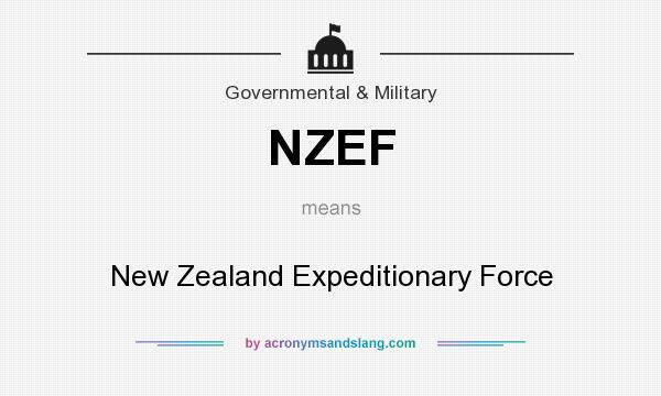 What does NZEF mean? It stands for New Zealand Expeditionary Force