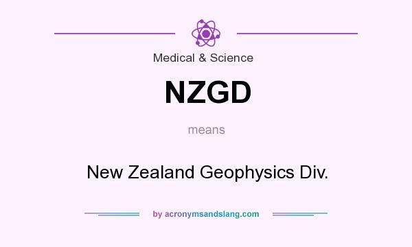 What does NZGD mean? It stands for New Zealand Geophysics Div.