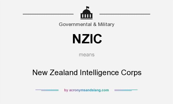 What does NZIC mean? It stands for New Zealand Intelligence Corps