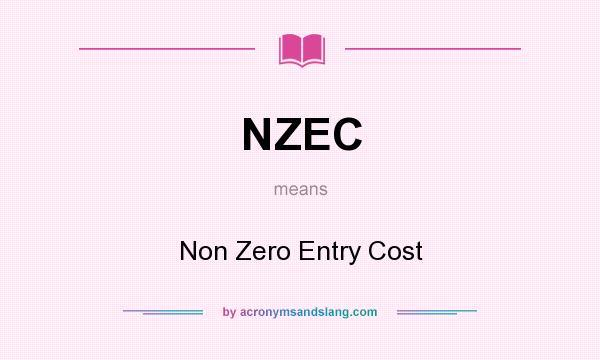 What does NZEC mean? It stands for Non Zero Entry Cost
