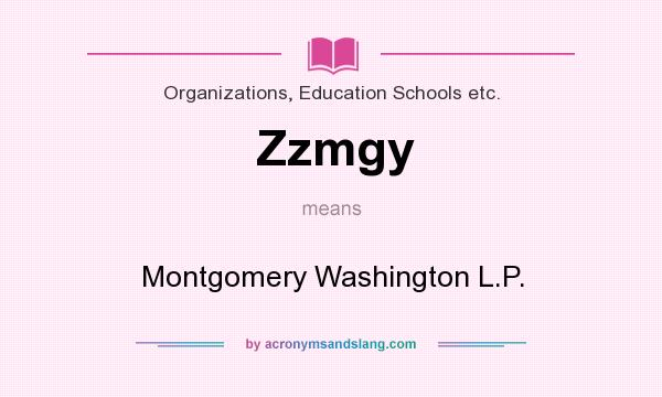 What does Zzmgy mean? It stands for Montgomery Washington L.P.