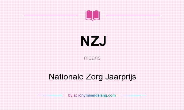 What does NZJ mean? It stands for Nationale Zorg Jaarprijs