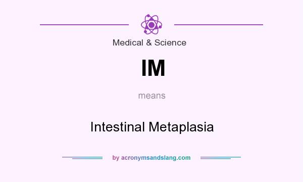 What does IM mean? It stands for Intestinal Metaplasia