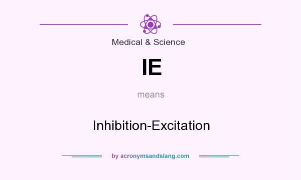 What does IE mean? It stands for Inhibition-Excitation