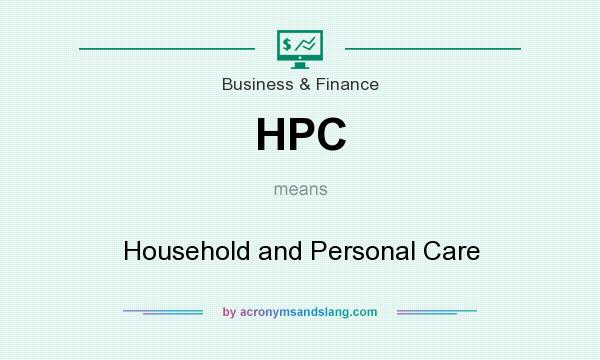 What does HPC mean? It stands for Household and Personal Care