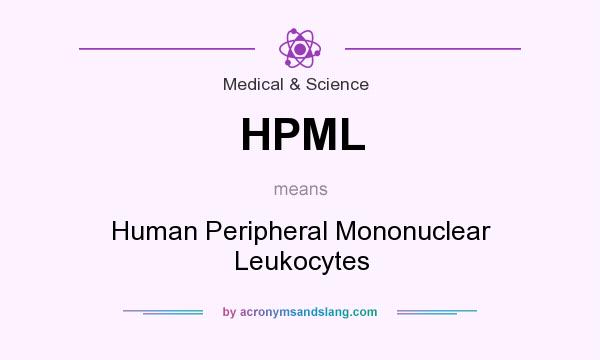 What does HPML mean? It stands for Human Peripheral Mononuclear Leukocytes