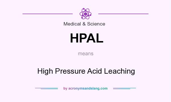 What does HPAL mean? It stands for High Pressure Acid Leaching