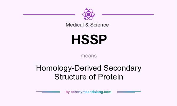 What does HSSP mean? It stands for Homology-Derived Secondary Structure of Protein