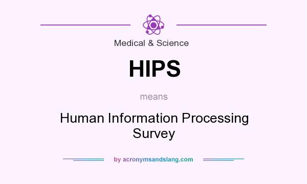 What does HIPS mean? It stands for Human Information Processing Survey