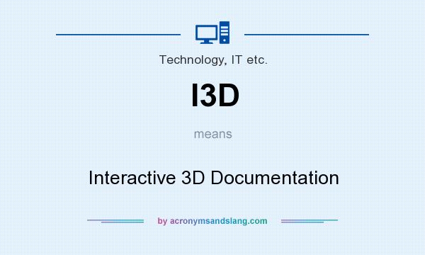 What does I3D mean? It stands for Interactive 3D Documentation