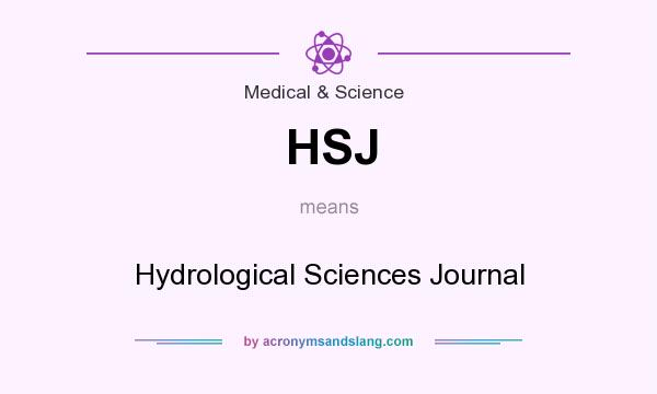 What does HSJ mean? It stands for Hydrological Sciences Journal