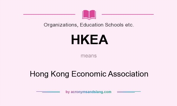 What does HKEA mean? It stands for Hong Kong Economic Association