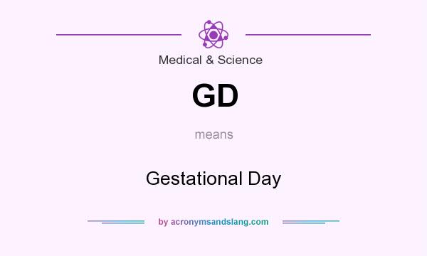 What does GD mean? It stands for Gestational Day