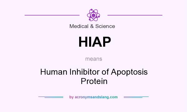 What does HIAP mean? It stands for Human Inhibitor of Apoptosis Protein