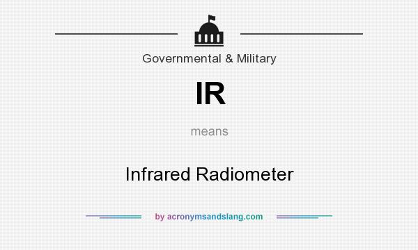 What does IR mean? It stands for Infrared Radiometer