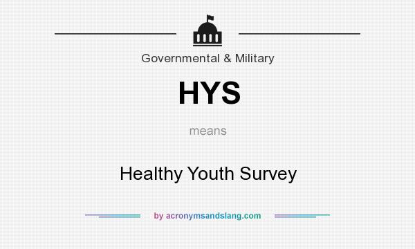 What does HYS mean? It stands for Healthy Youth Survey