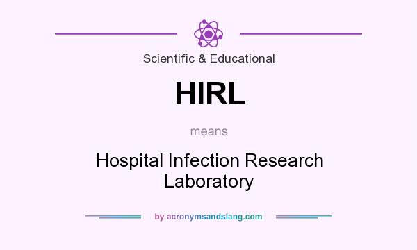 What does HIRL mean? It stands for Hospital Infection Research Laboratory