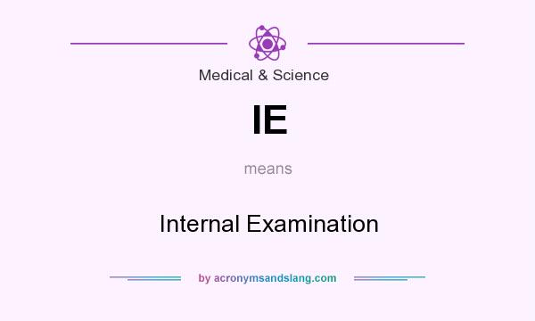 What does IE mean? It stands for Internal Examination