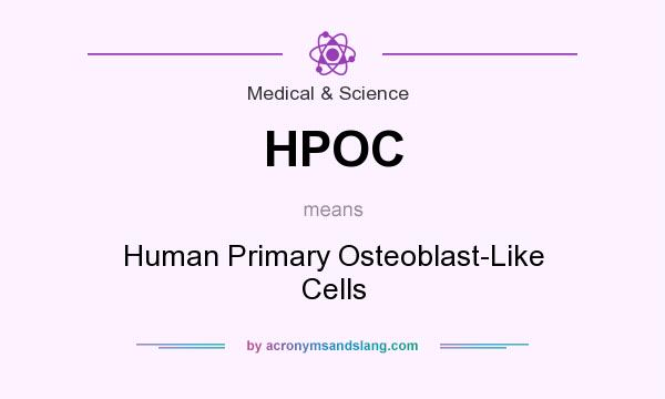 What does HPOC mean? It stands for Human Primary Osteoblast-Like Cells