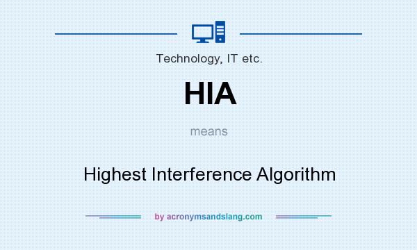 What does HIA mean? It stands for Highest Interference Algorithm