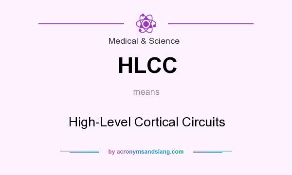 What does HLCC mean? It stands for High-Level Cortical Circuits