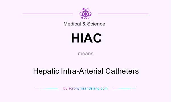 What does HIAC mean? It stands for Hepatic Intra-Arterial Catheters