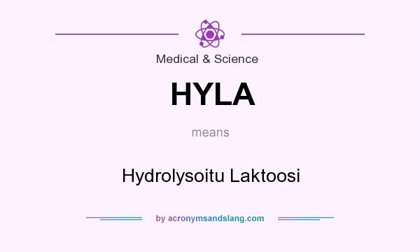 What does HYLA mean? It stands for Hydrolysoitu Laktoosi