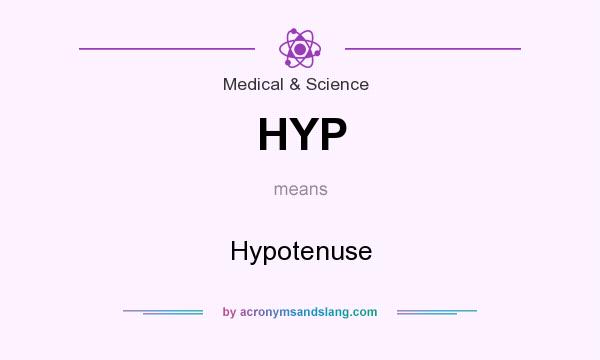 What does HYP mean? It stands for Hypotenuse