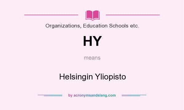 What does HY mean? It stands for Helsingin Yliopisto
