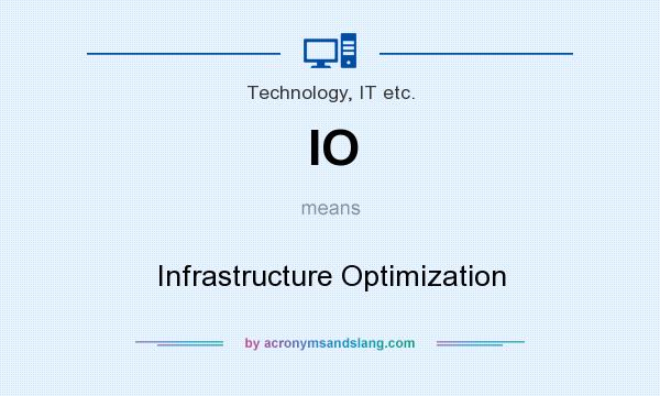 What does IO mean? It stands for Infrastructure Optimization